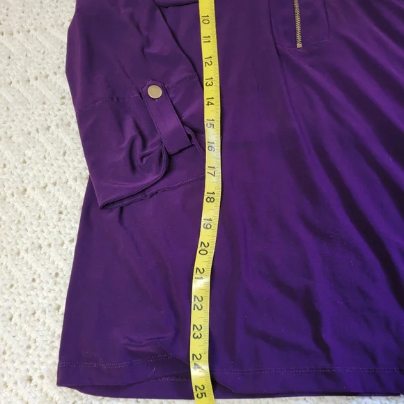 SoHo Apparel LTD Purple Top  XL - Picture 5 of 8